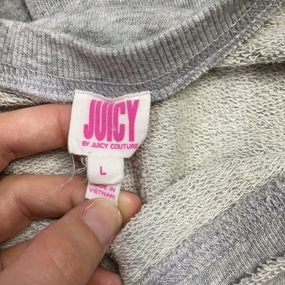 Juicy Couture Golden State Gray Cropped Sweatshirt Size Large - Picture 3 of 8